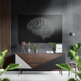 Brain Brushed Aluminium Dibond Wall Art.